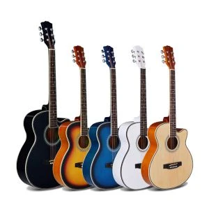 40 inch black wood Beginner Acoustic Guitar